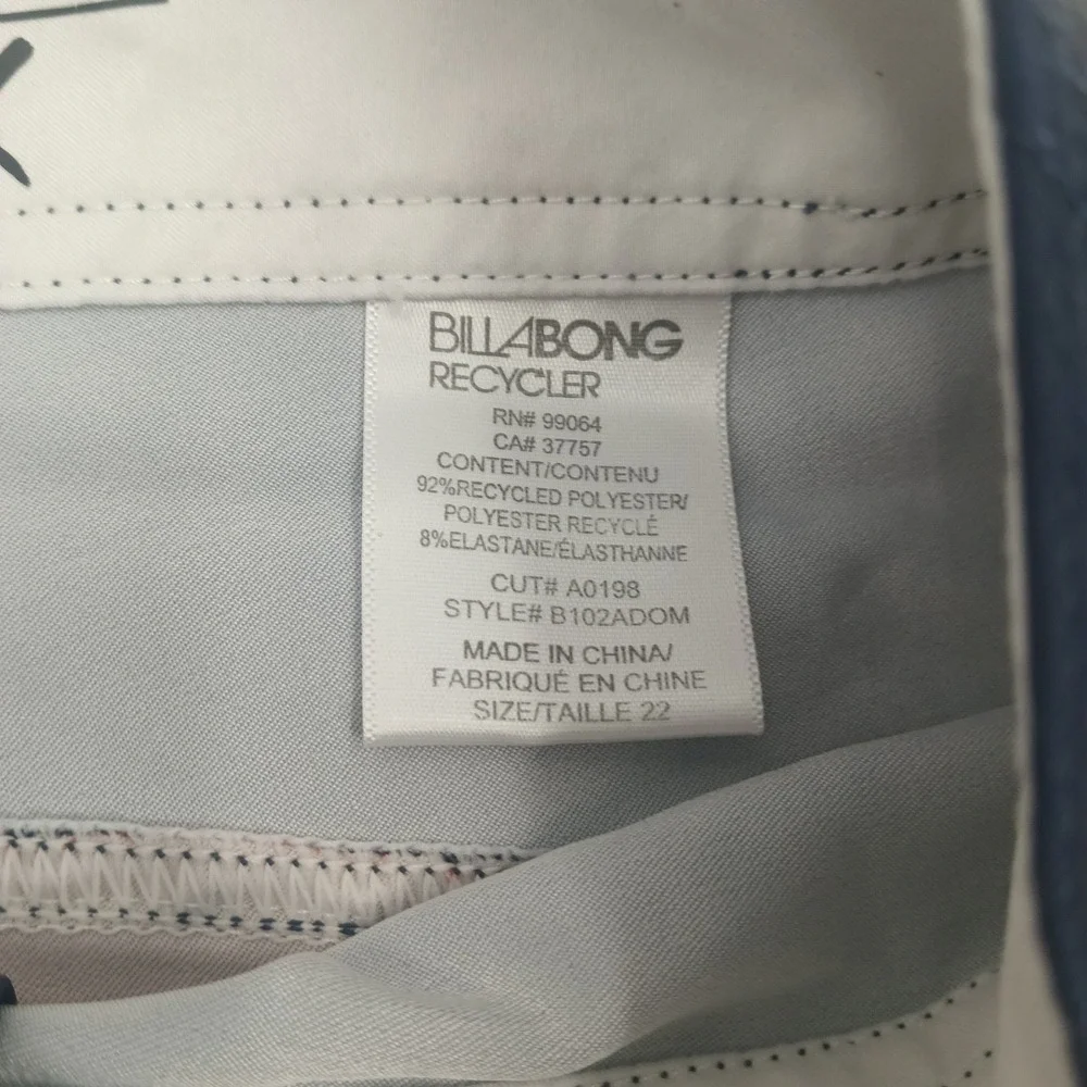 Billabong Platinum X Recycler Kids Board Shorts Red Navy White Size 22 B102ADOM